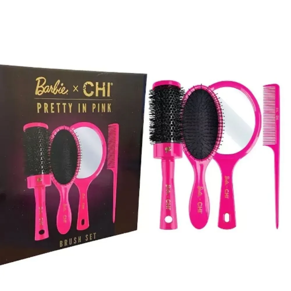 CHI‎ X  Barbie Pretty In Pink Brush Set